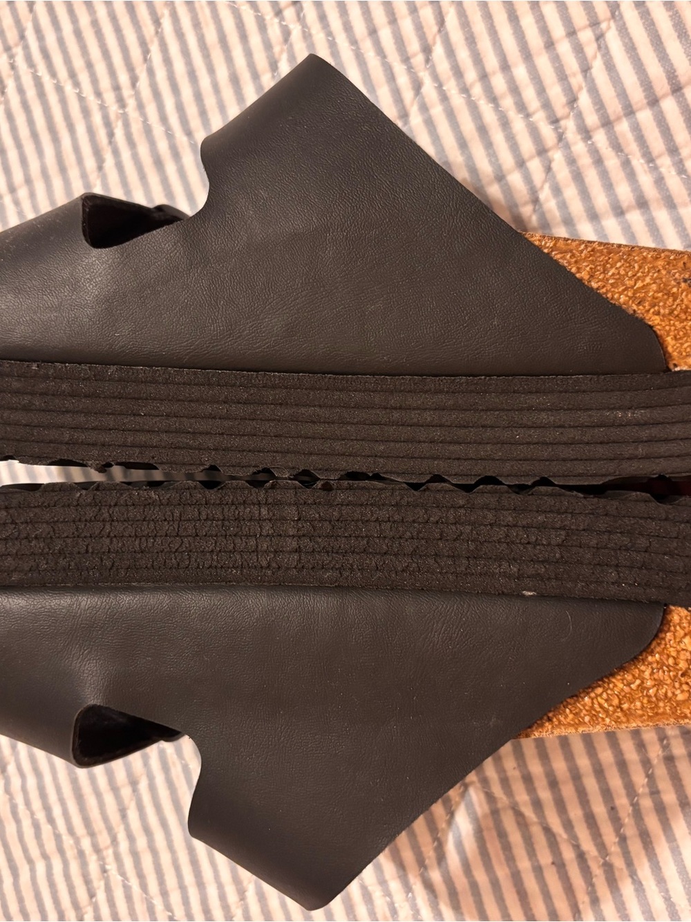 BIRKS/PAPILLio Black Vegan Double-Buckle Slide Sandals - Picture 3 of 6